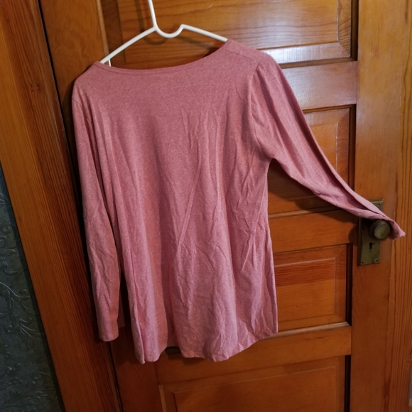 LuLaRoe long-sleeved pink top.  Size Large - Picture 5 of 6